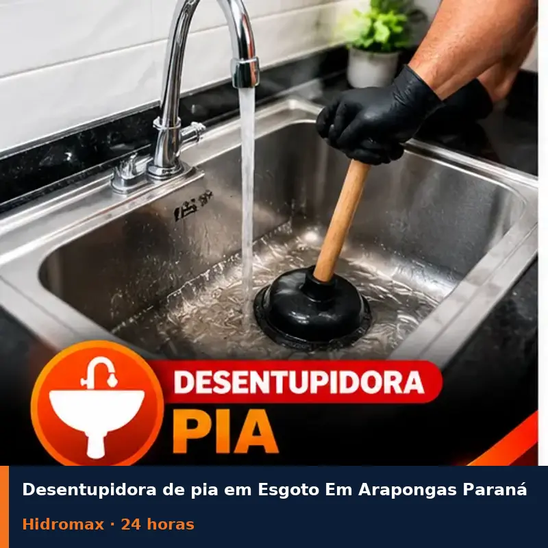 Desentupidora de pia em Esgoto Em Arapongas Paraná - Hidromax