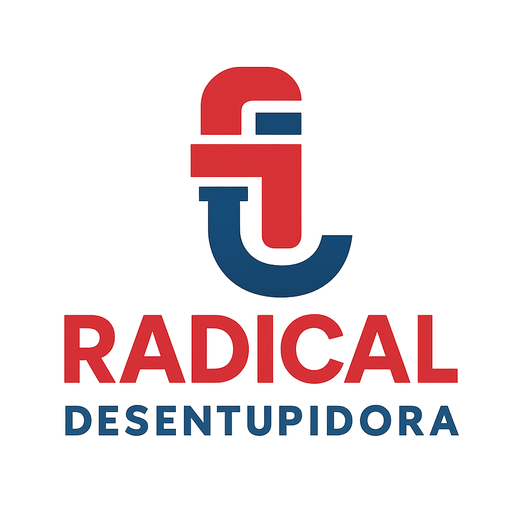 Radical Desentupidora - Logo profissional de desentupidora em hortolândia